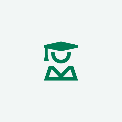 icon of a graduate on a gray background